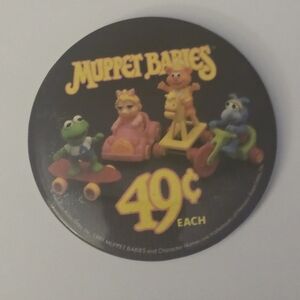 1980's McDonald's Muppet Babies 3 1/2" Pinback Button